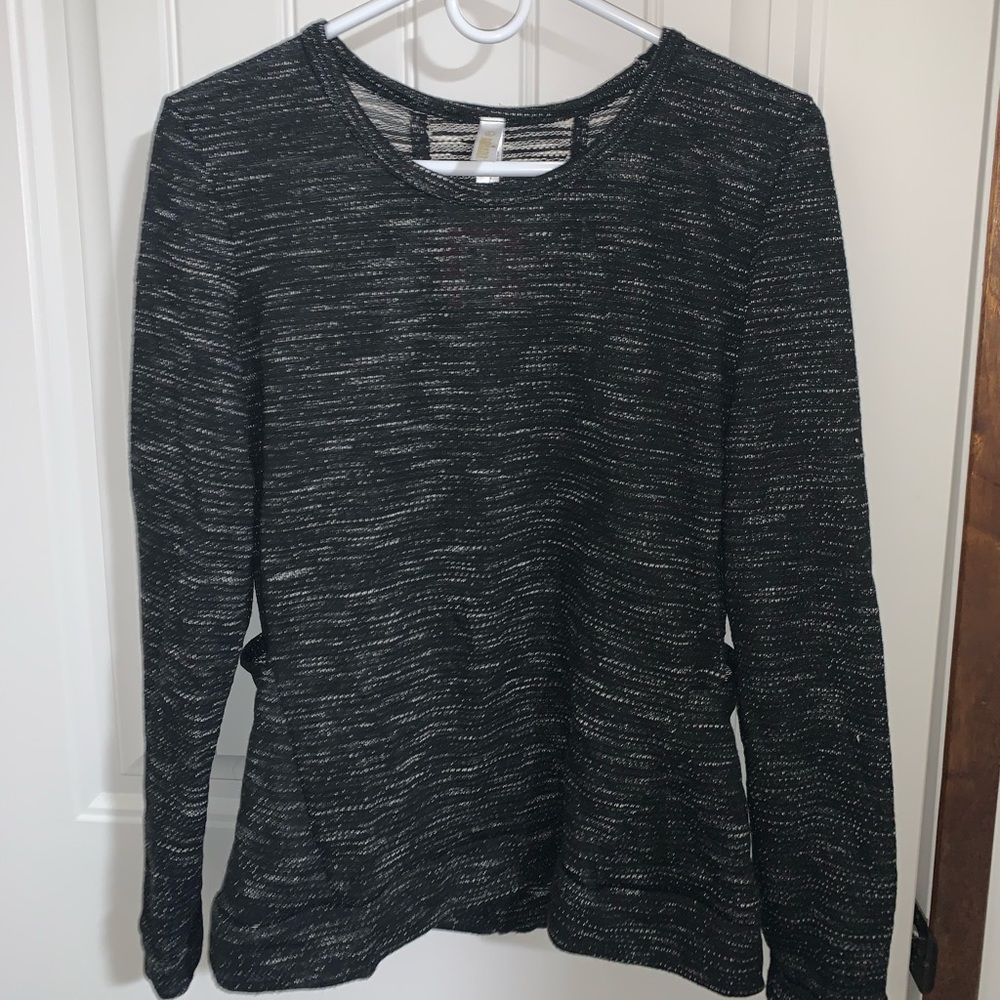 Womens black long sleeve top